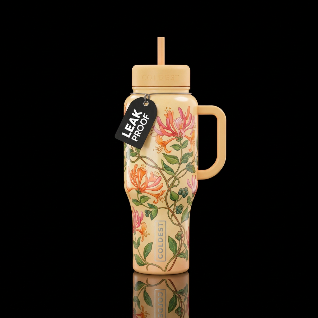 The Wild Honeysuckle water bottle design