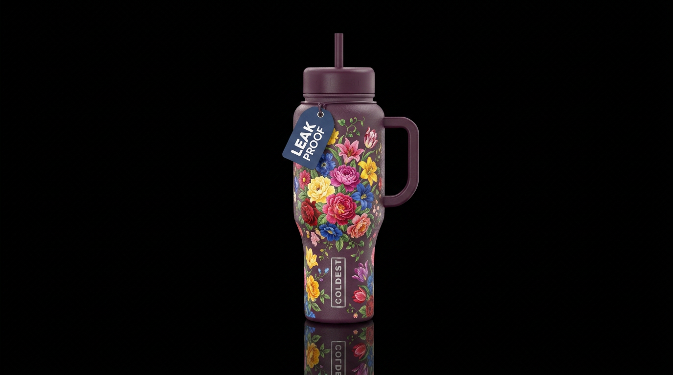Blooming Bouquet water bottle design