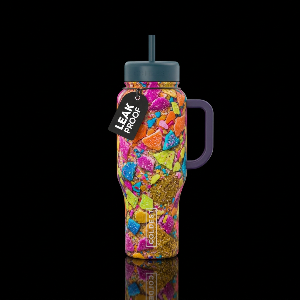 Candied Sand water bottle design