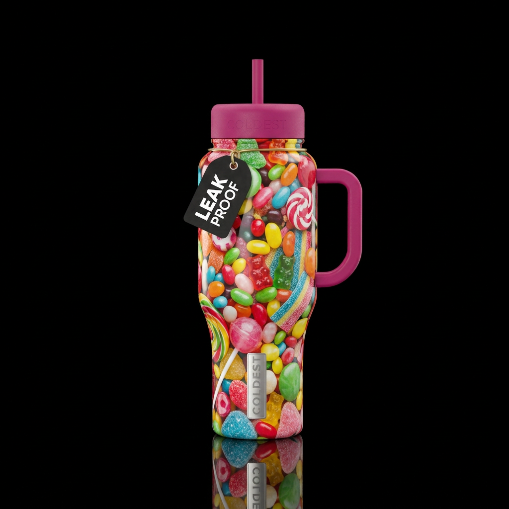 Candy and Sugar water bottle design