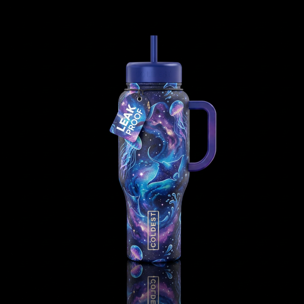 Celestial Waters water bottle design