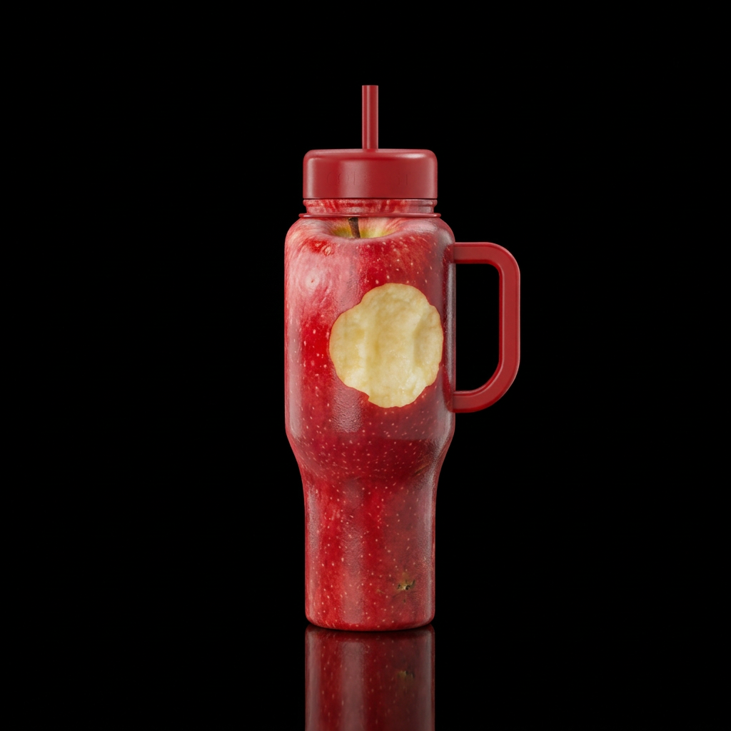 Apple Bite water bottle design