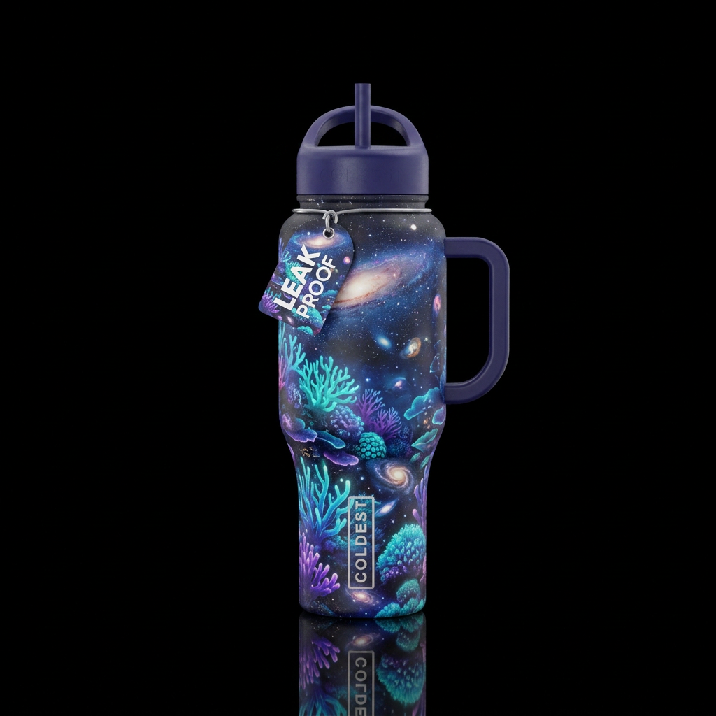 Celestial Reef water bottle design