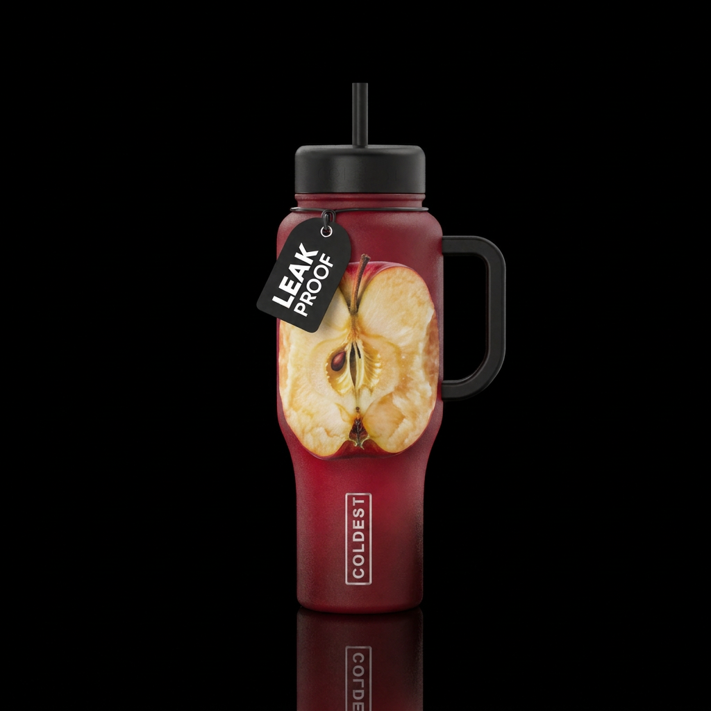 Apple Bite water bottle design