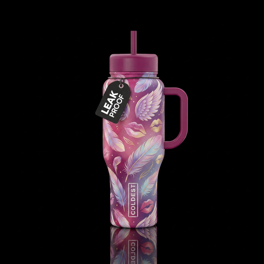 Angel Kisses water bottle design