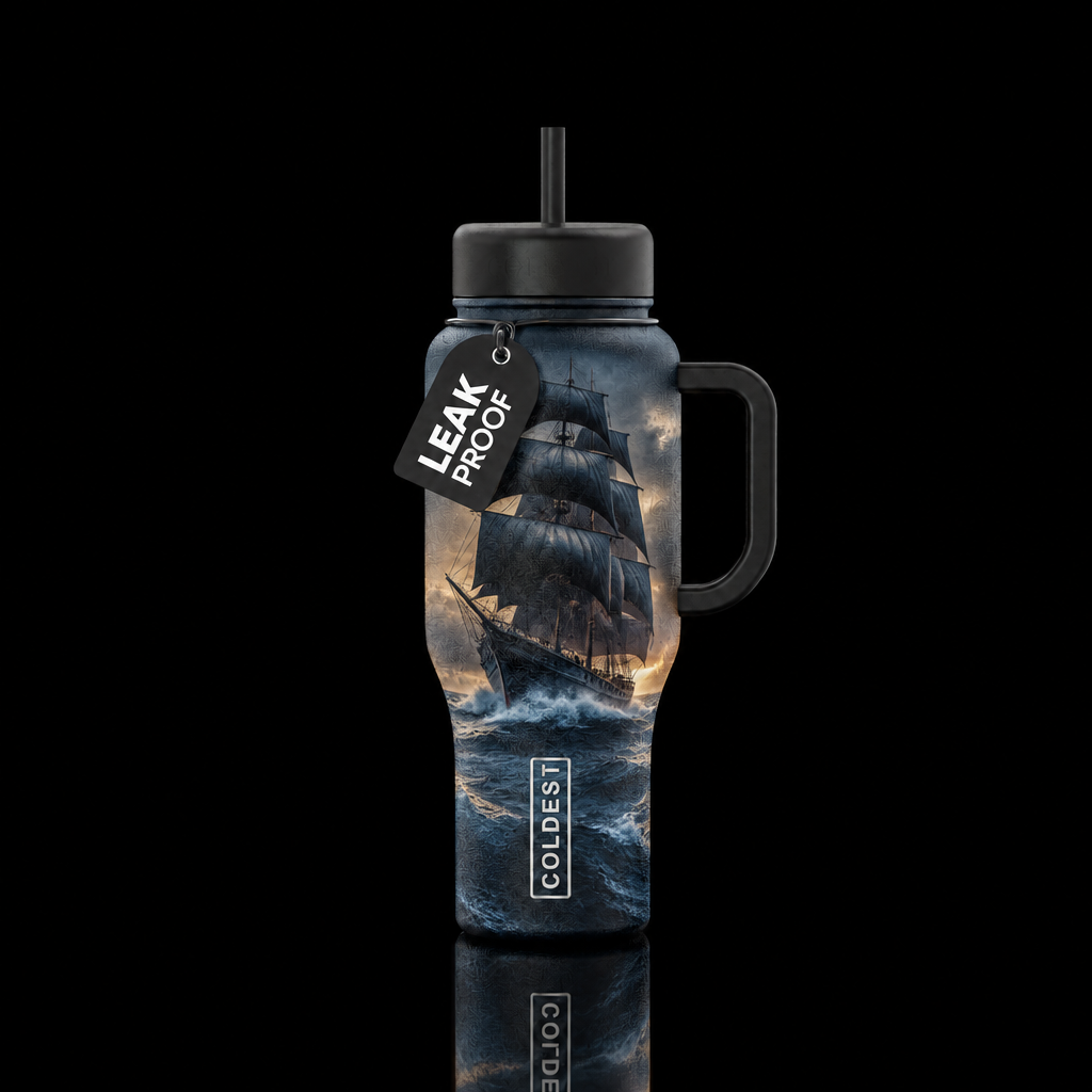 Dark Sails water bottle design