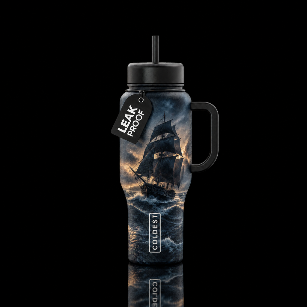 Dark Sails water bottle design