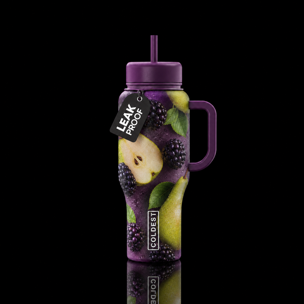 Blackberry Pear water bottle design