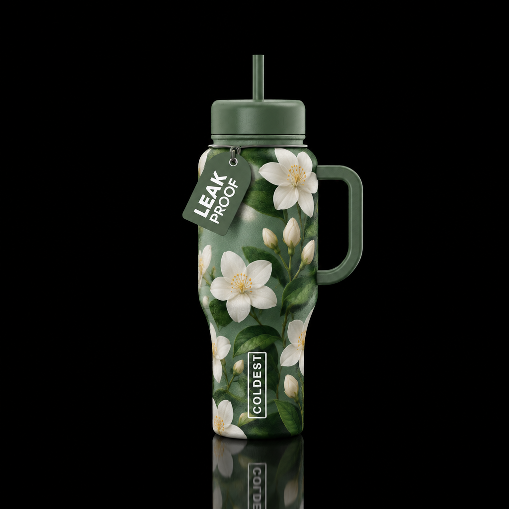Blooming Jasmine water bottle design