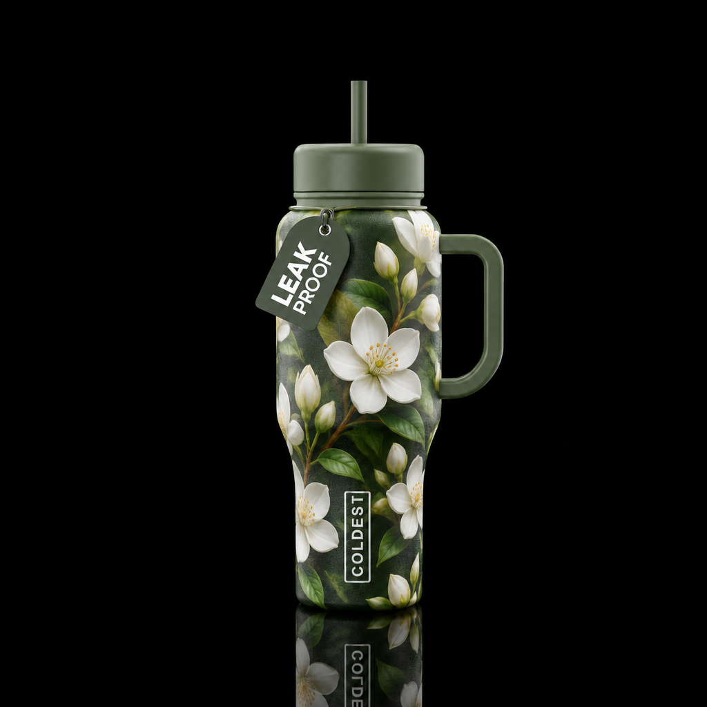 Blooming Jasmine water bottle design
