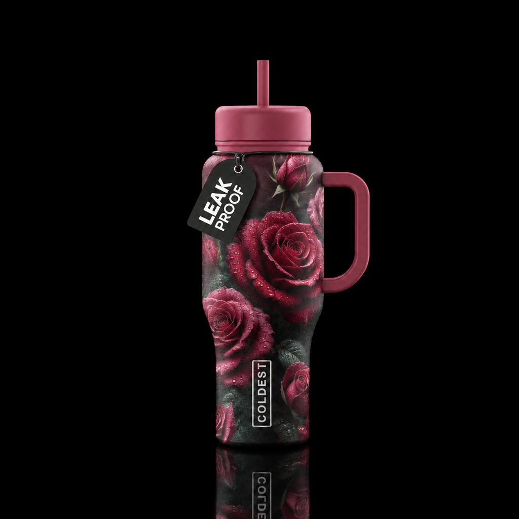 December Rose water bottle design
