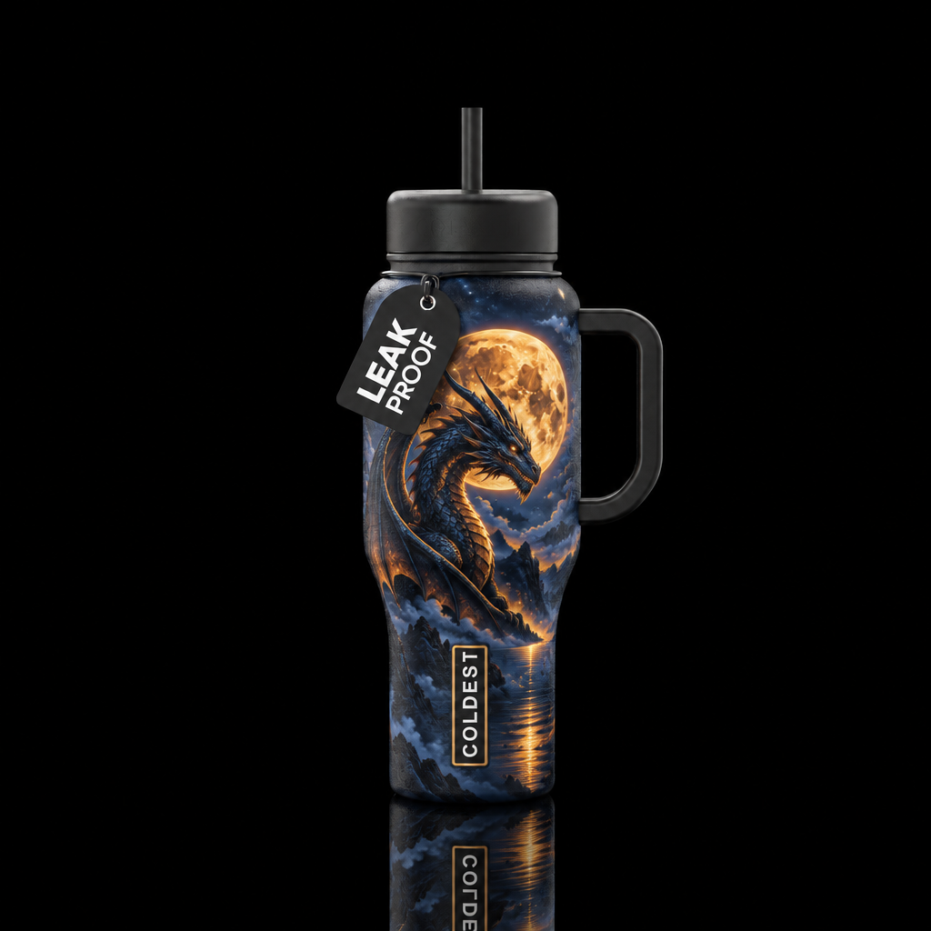 Dragon Moon water bottle design