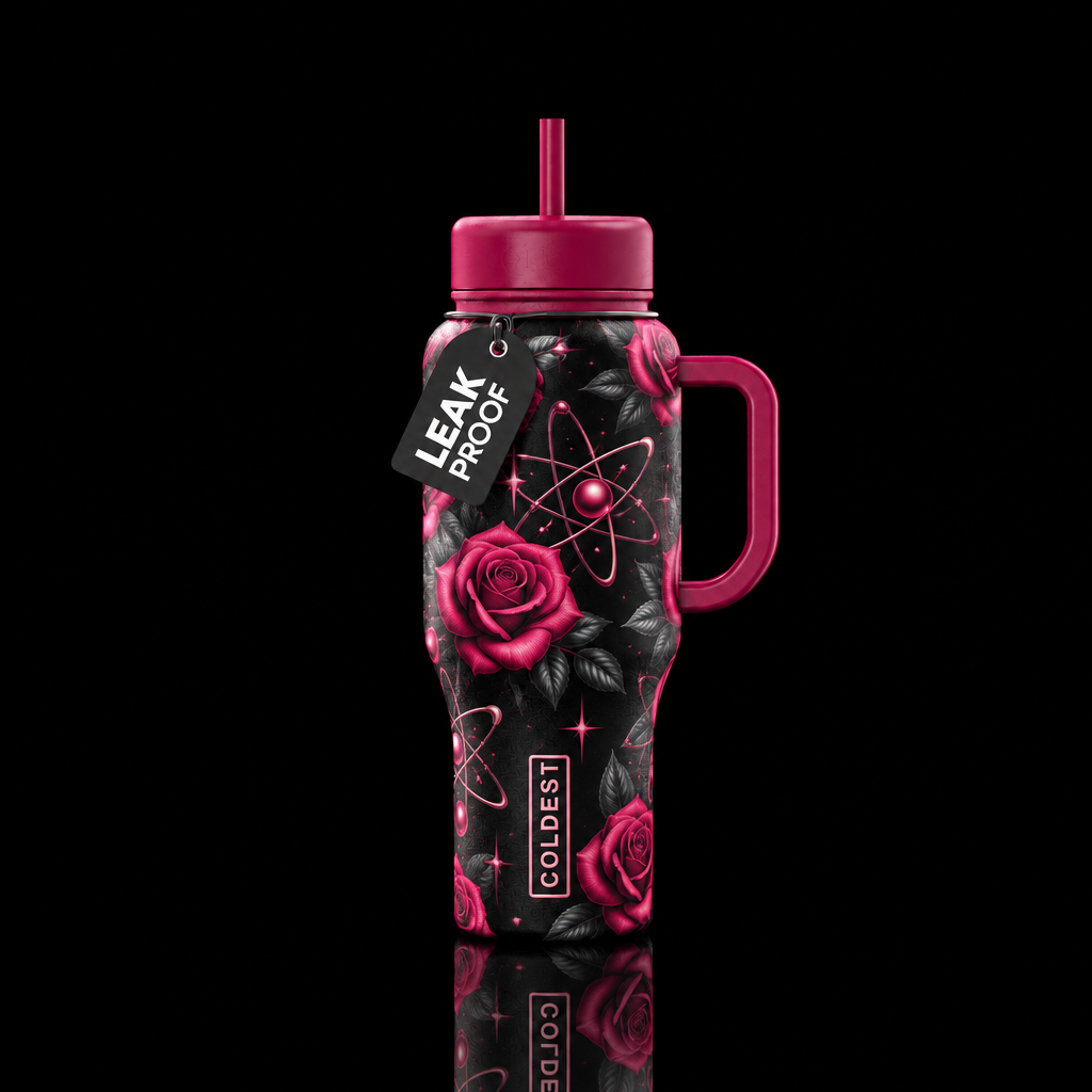 Atomic Rose water bottle design