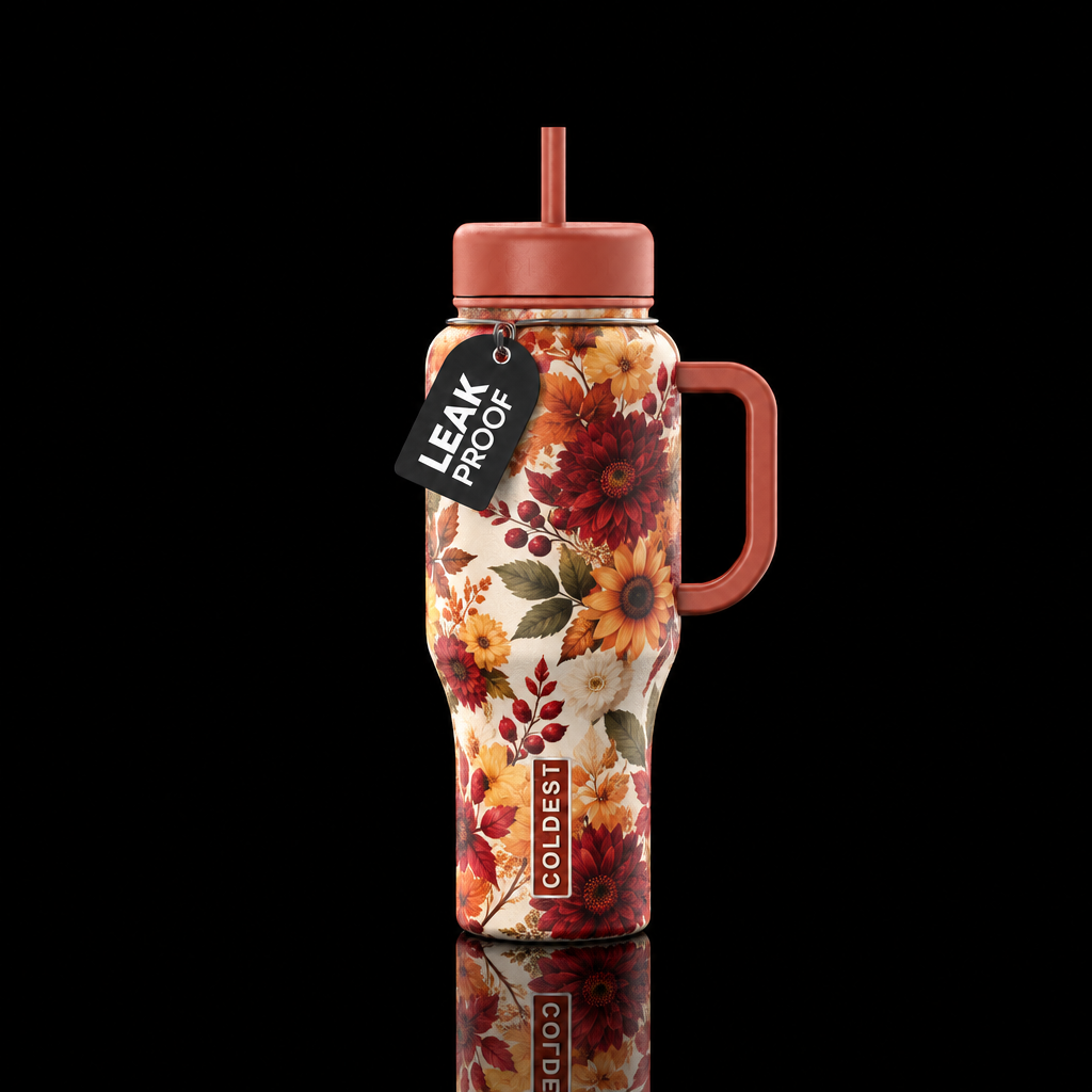 Autumn Bouquet water bottle design