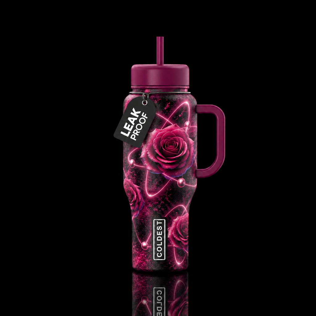 Atomic Rose water bottle design