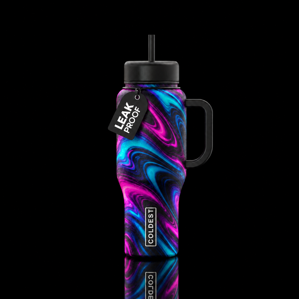 Addictive Vibrations water bottle design