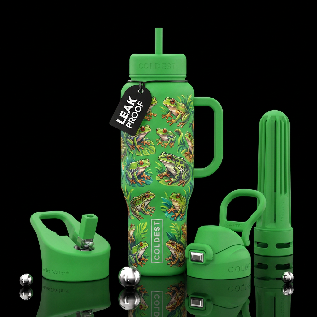 Frogs 🐸 water bottle design