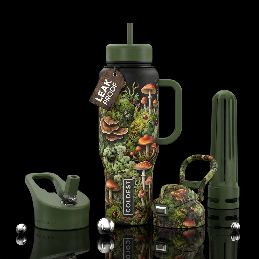 Forest fever water bottle design