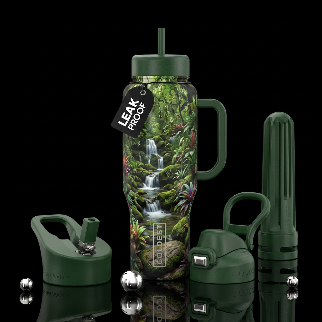 Forest Falls water bottle design