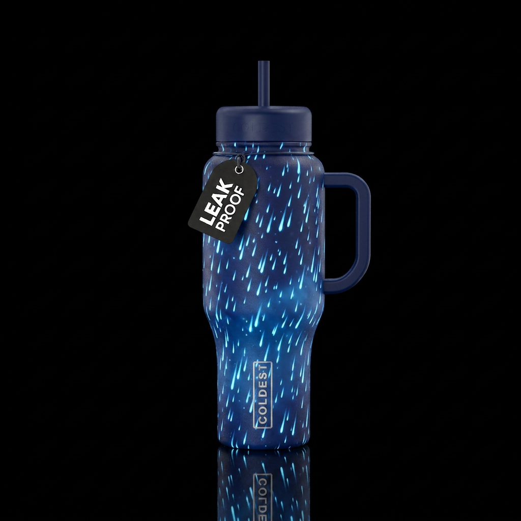 Glowie Rainstorm water bottle design