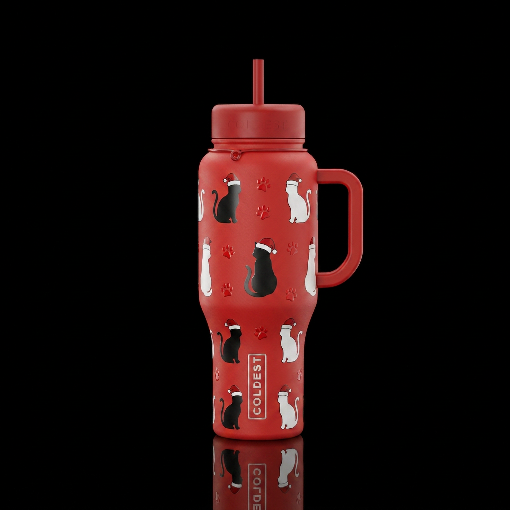SANTA CLAWS water bottle design