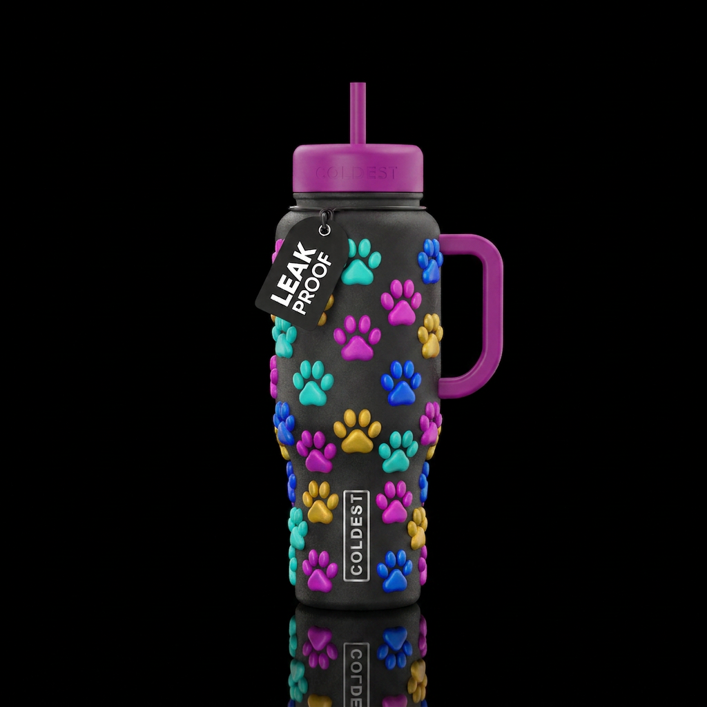 Puppy power paws water bottle design