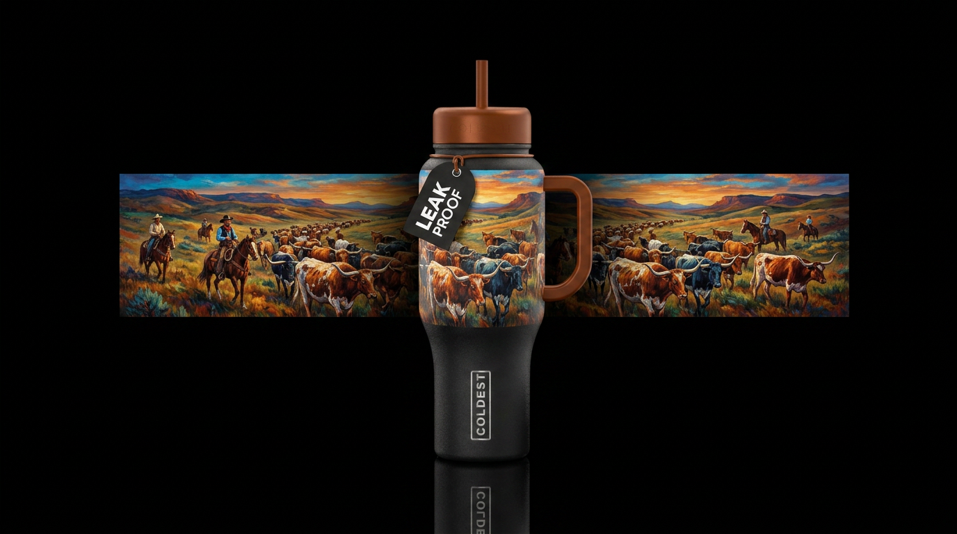 CATTLE drive water bottle design