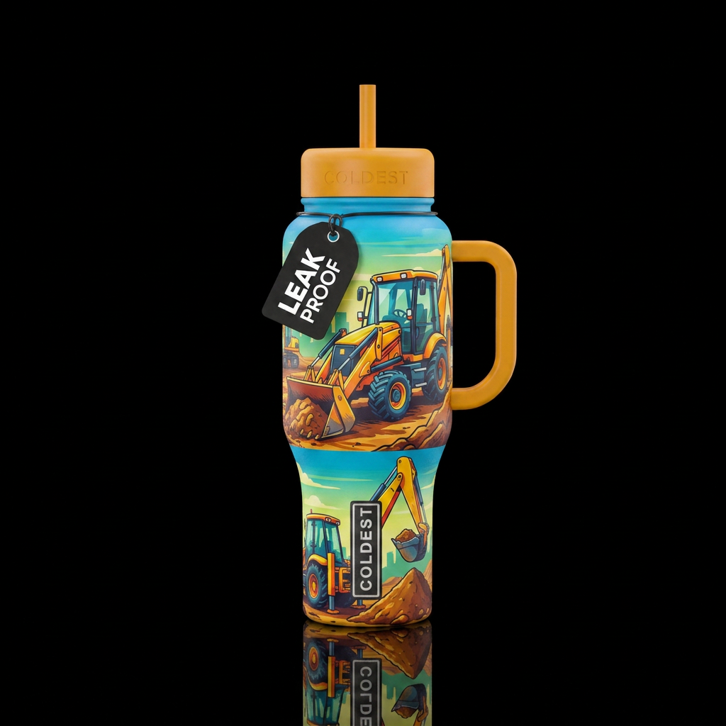 backhoe operators water bottle design