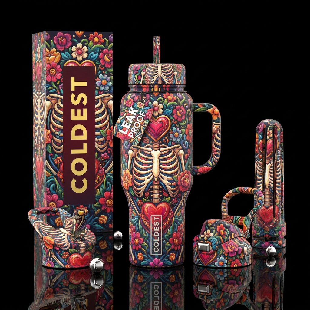 Dead love water bottle design