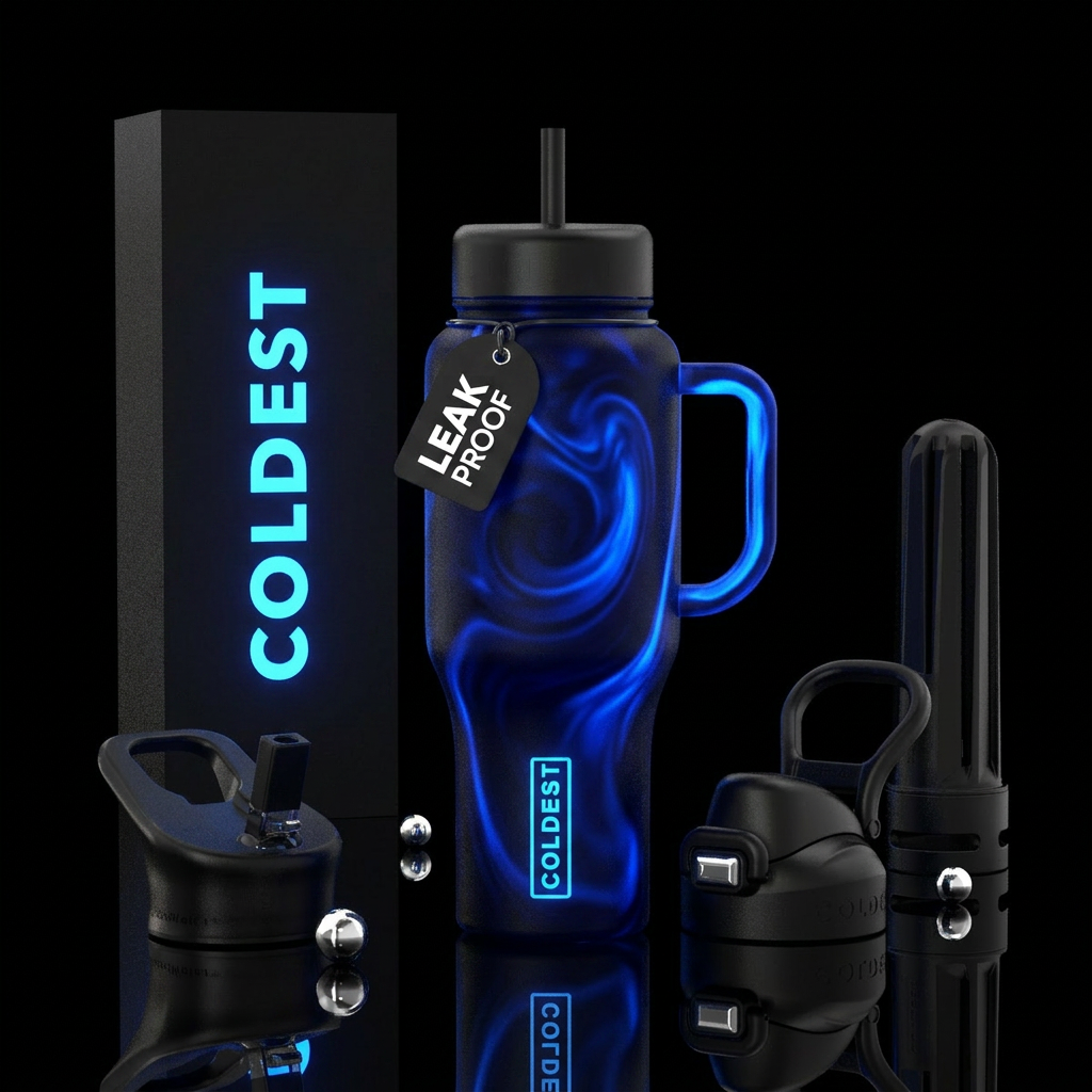 Maintain highth. Glowie water bottle design