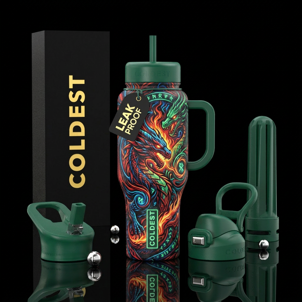 Dragons fate glowie water bottle design