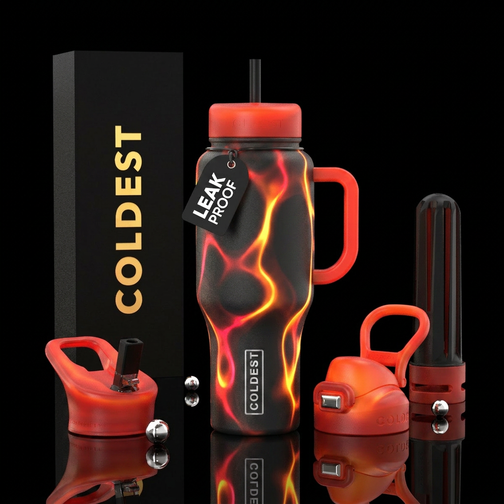 Danger zone glowie water bottle design