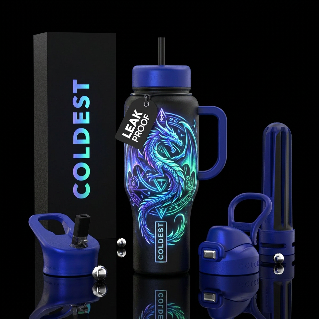 Dragons fate glowie water bottle design