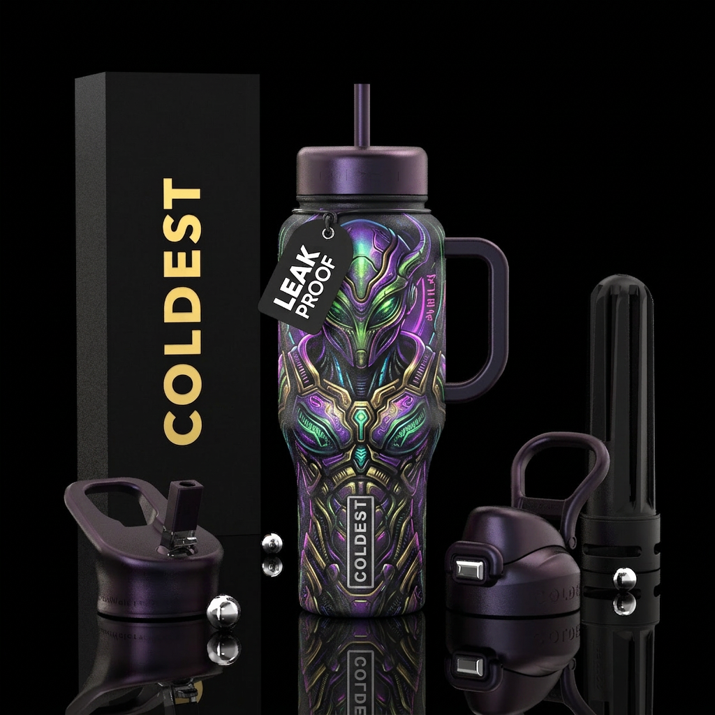 Alien war gliwie water bottle design