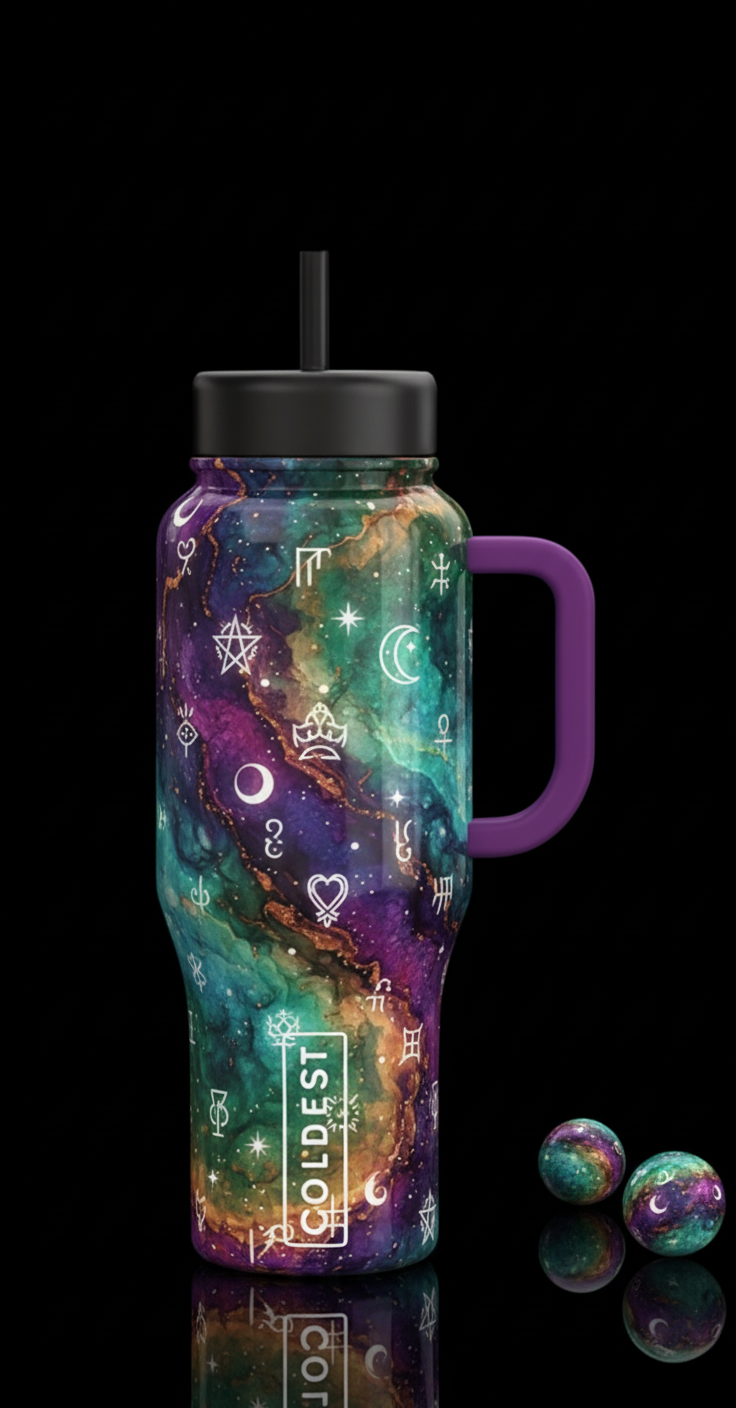 Wiccan water bottle design