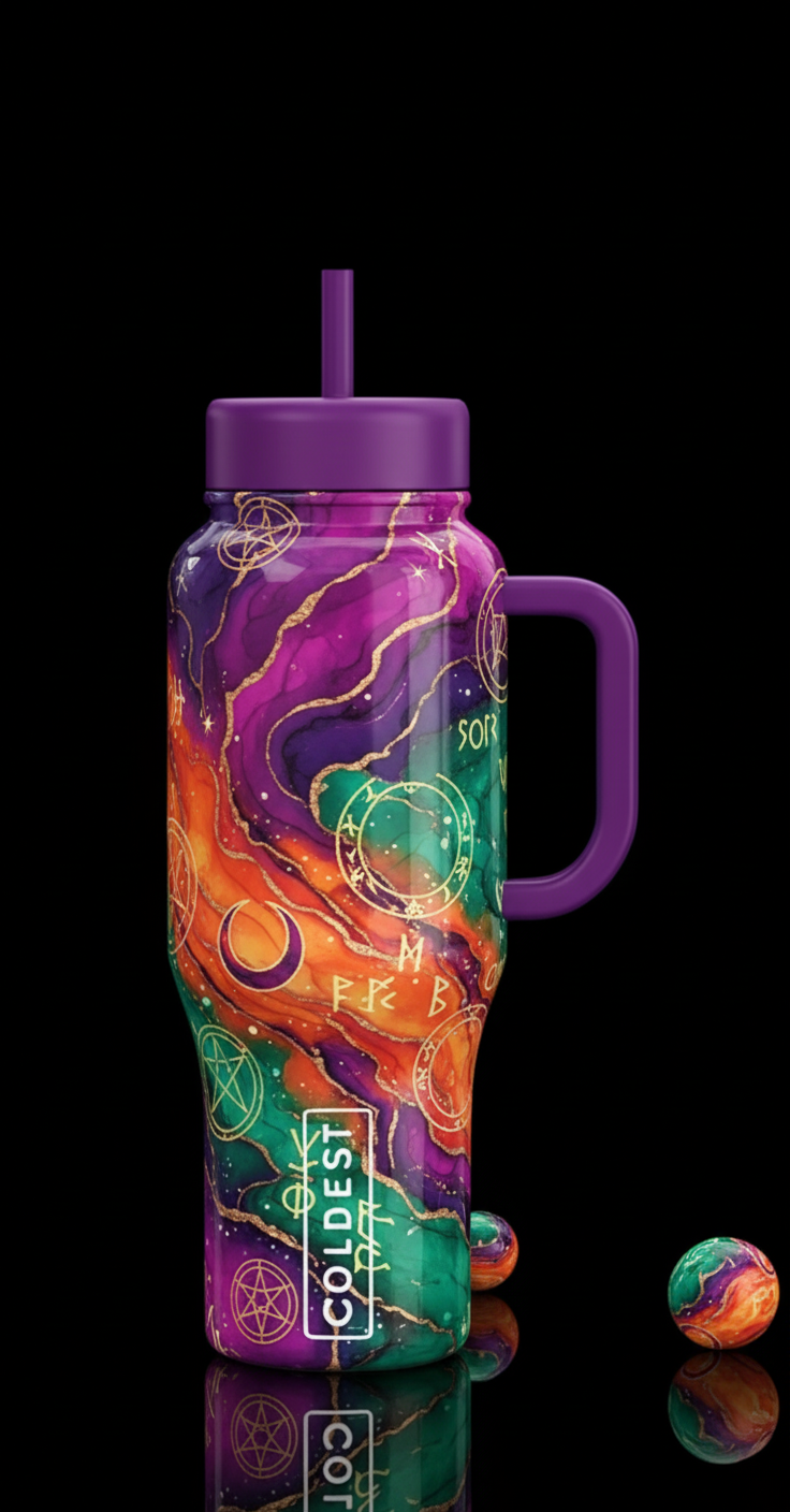 Wiccan water bottle design