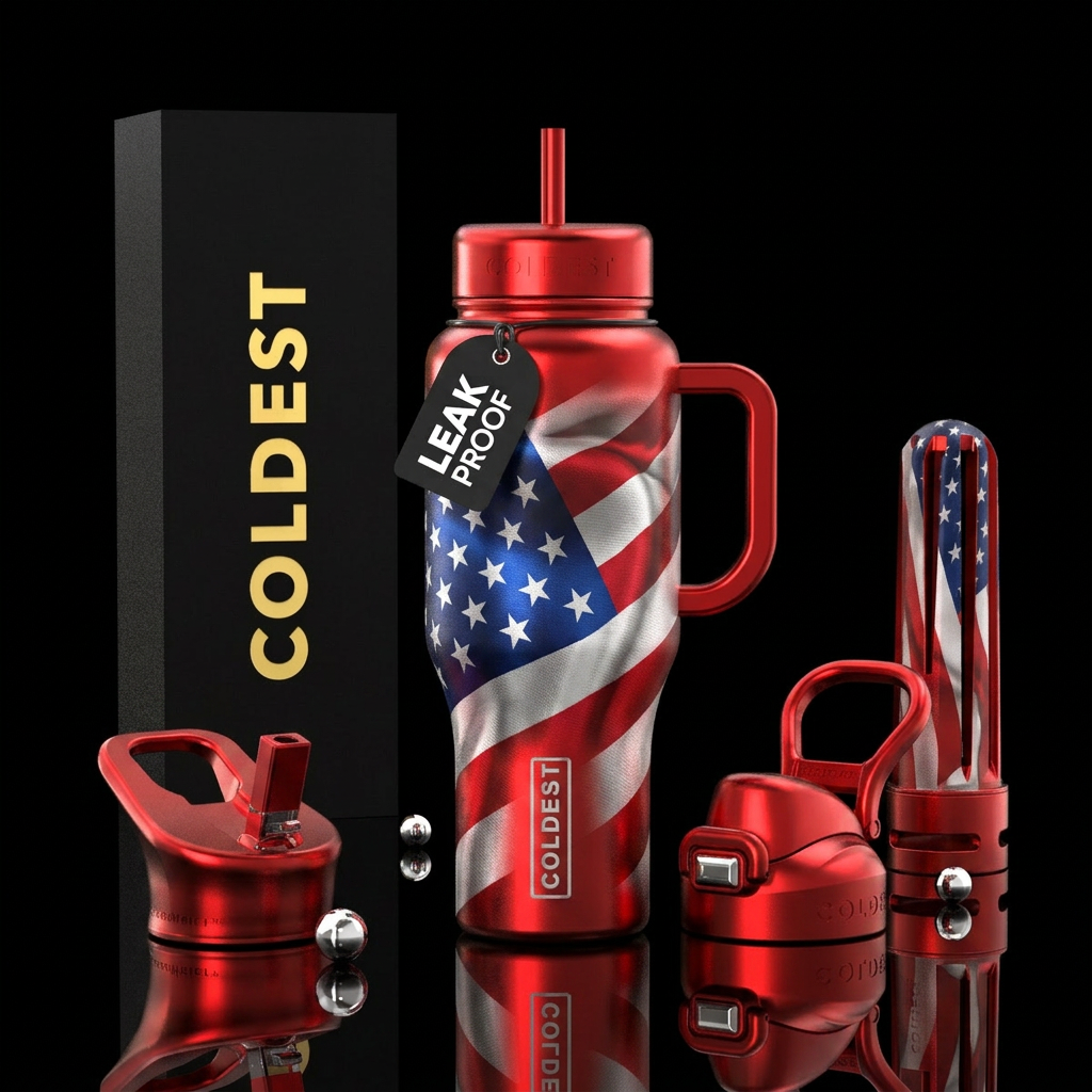 Metallic Patriot2 water bottle design