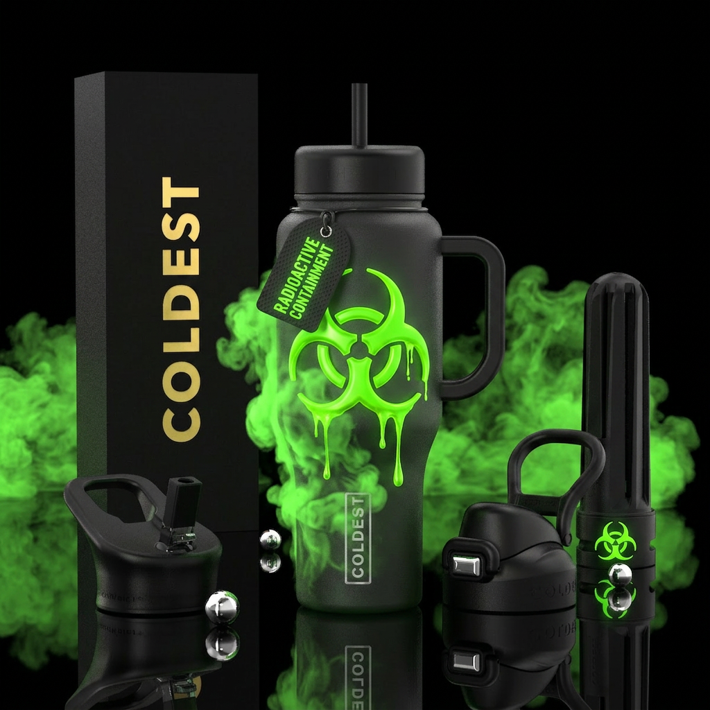 BioHacked Matte water bottle design