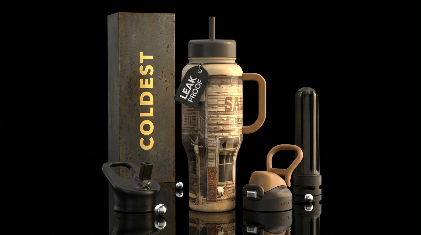 Ghosted water bottle design