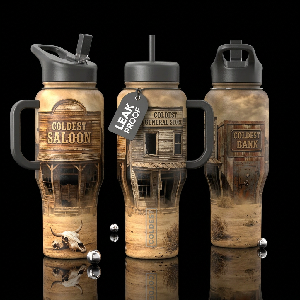Coldie Town water bottle design