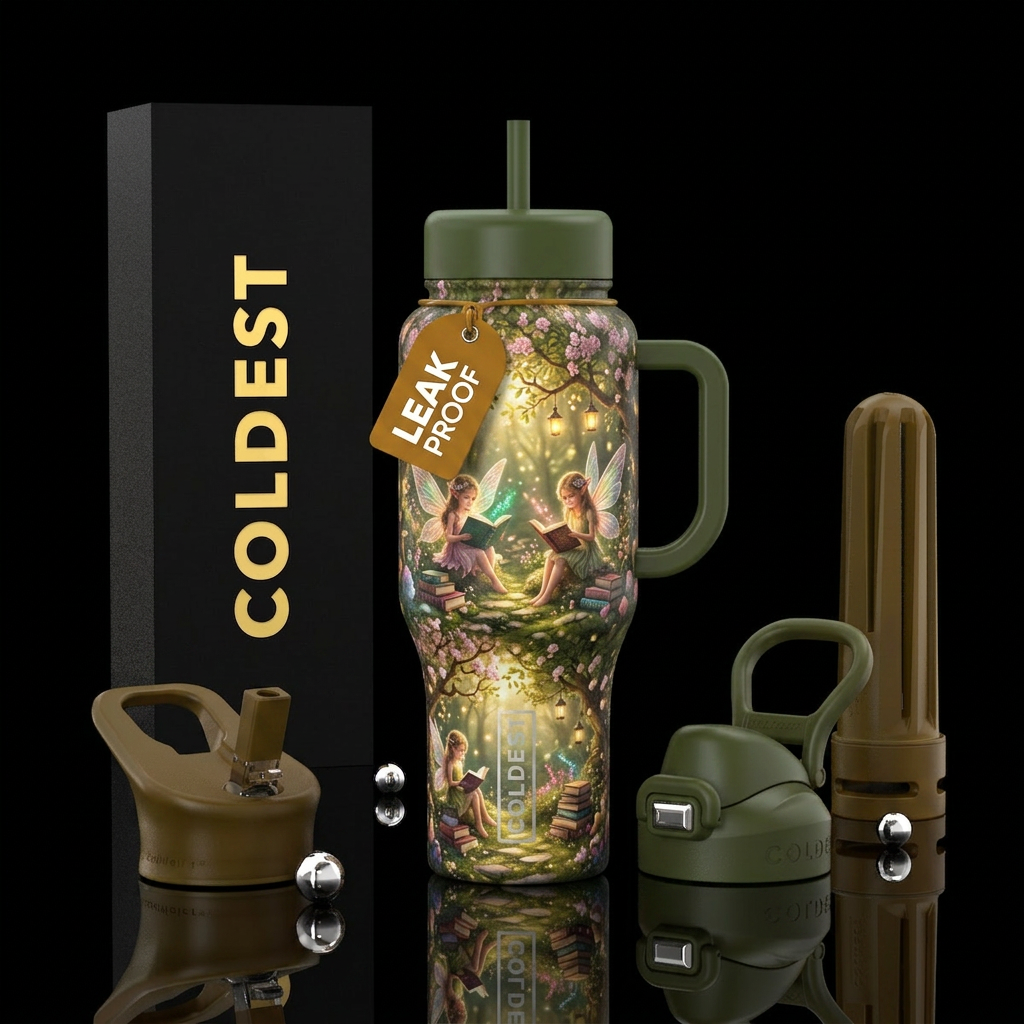 Fae Story Time water bottle design