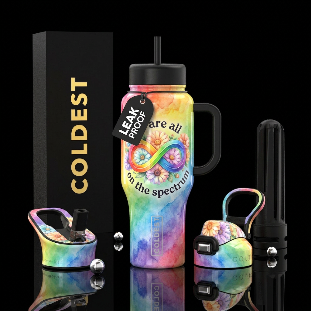 Floral Inclusive water bottle design
