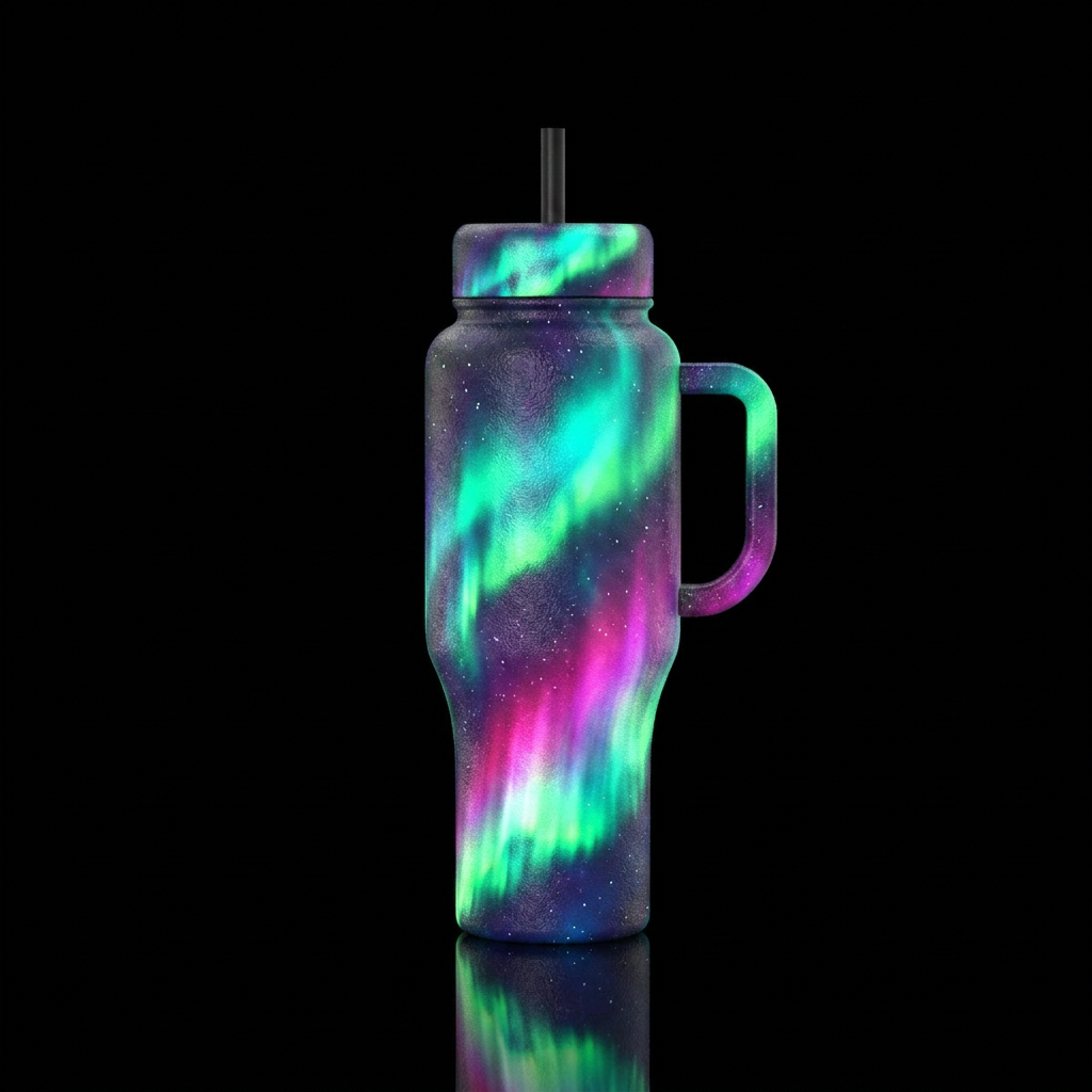 Glowie Aurora water bottle design