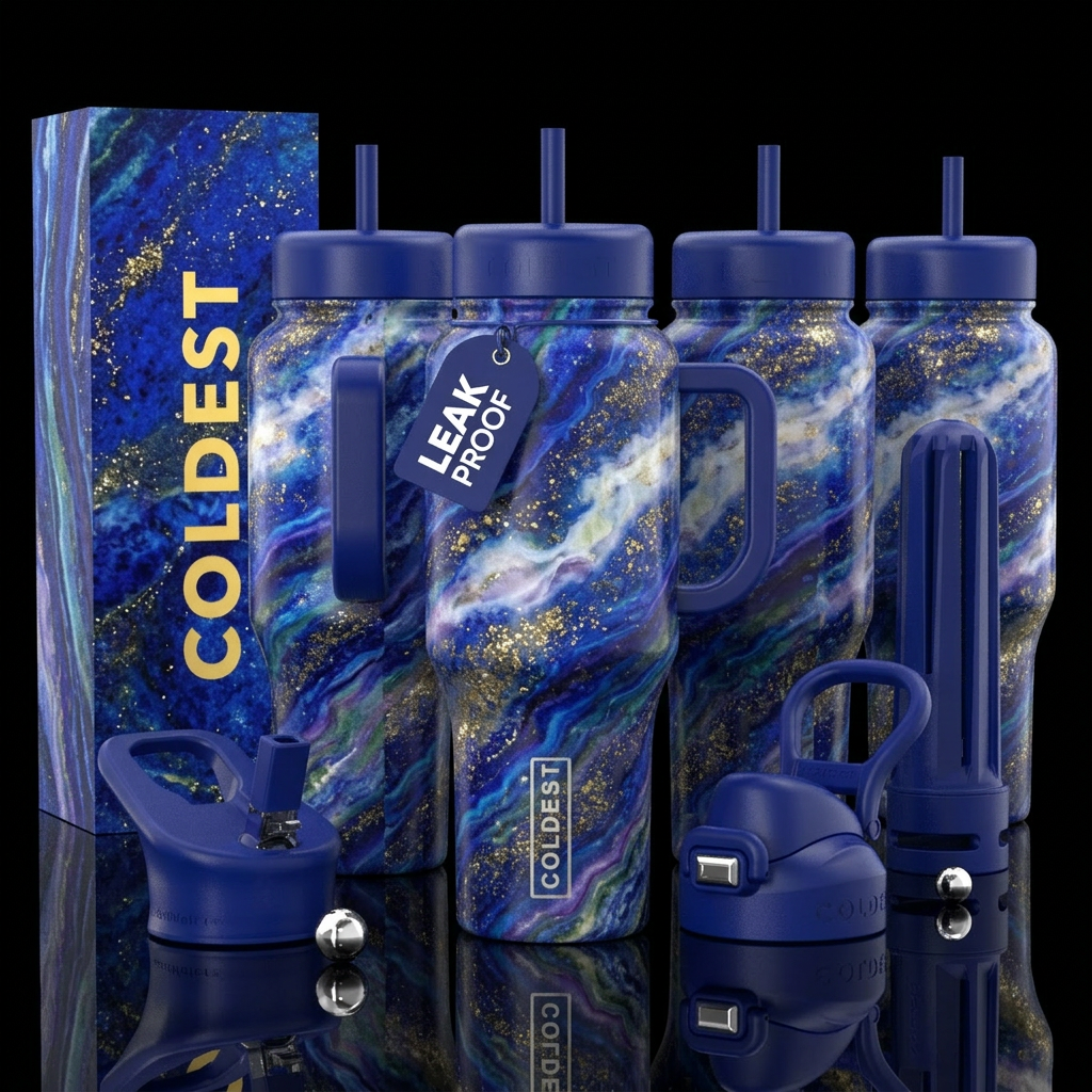 Lapis lazuli Dream water bottle design