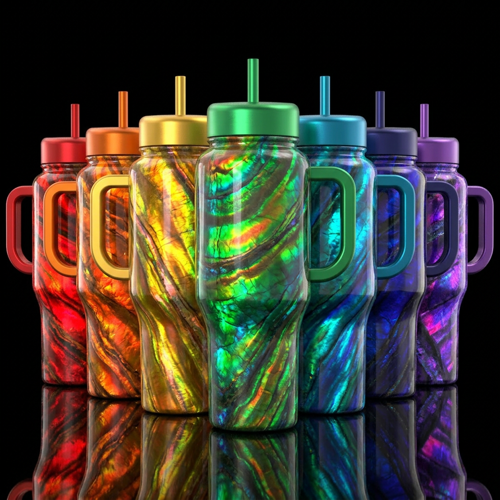 Ammolite Dreams on a Spectrum water bottle design