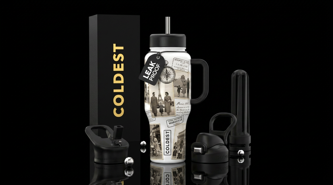 Passport Collection:France water bottle design