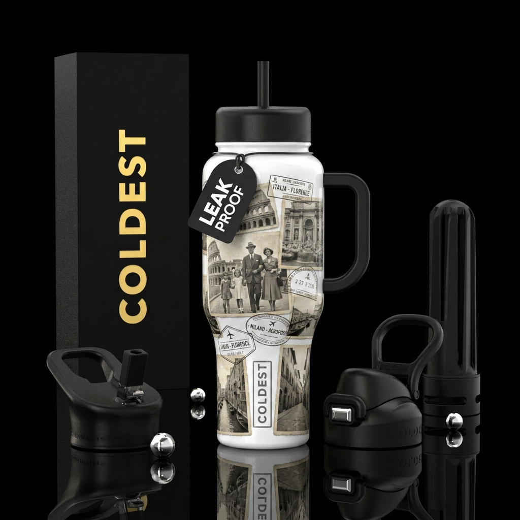 Passport Collection: Mom and Dad's trip to Italy water bottle design