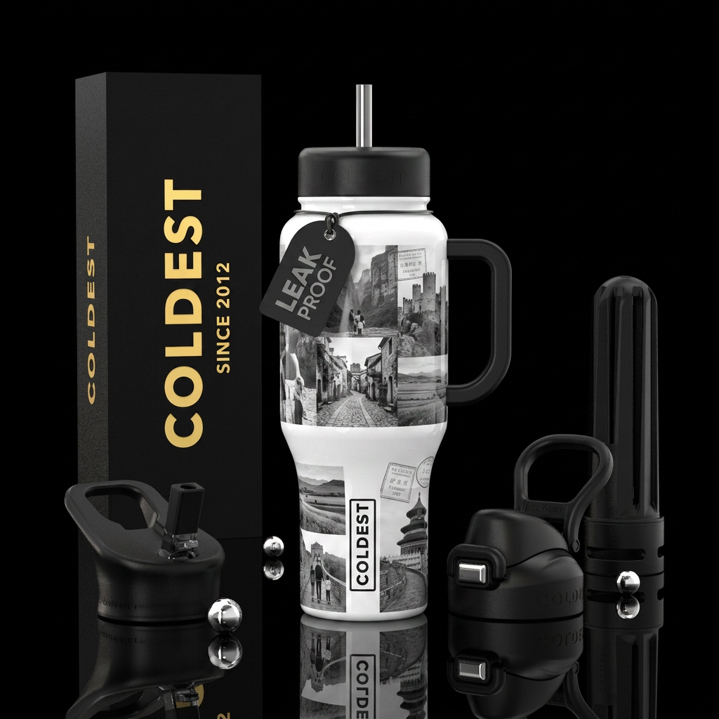 Passport to China water bottle design