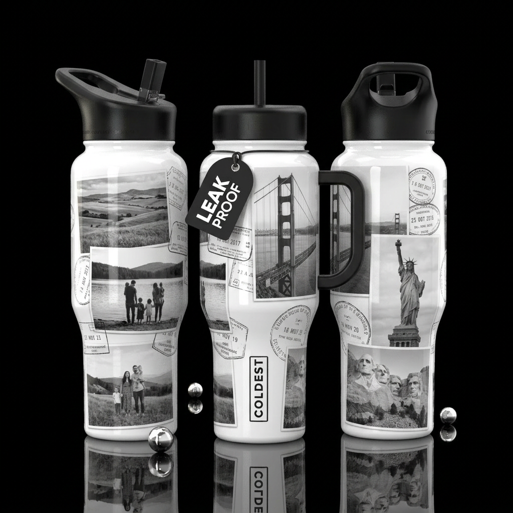 Passport Collection: United States water bottle design