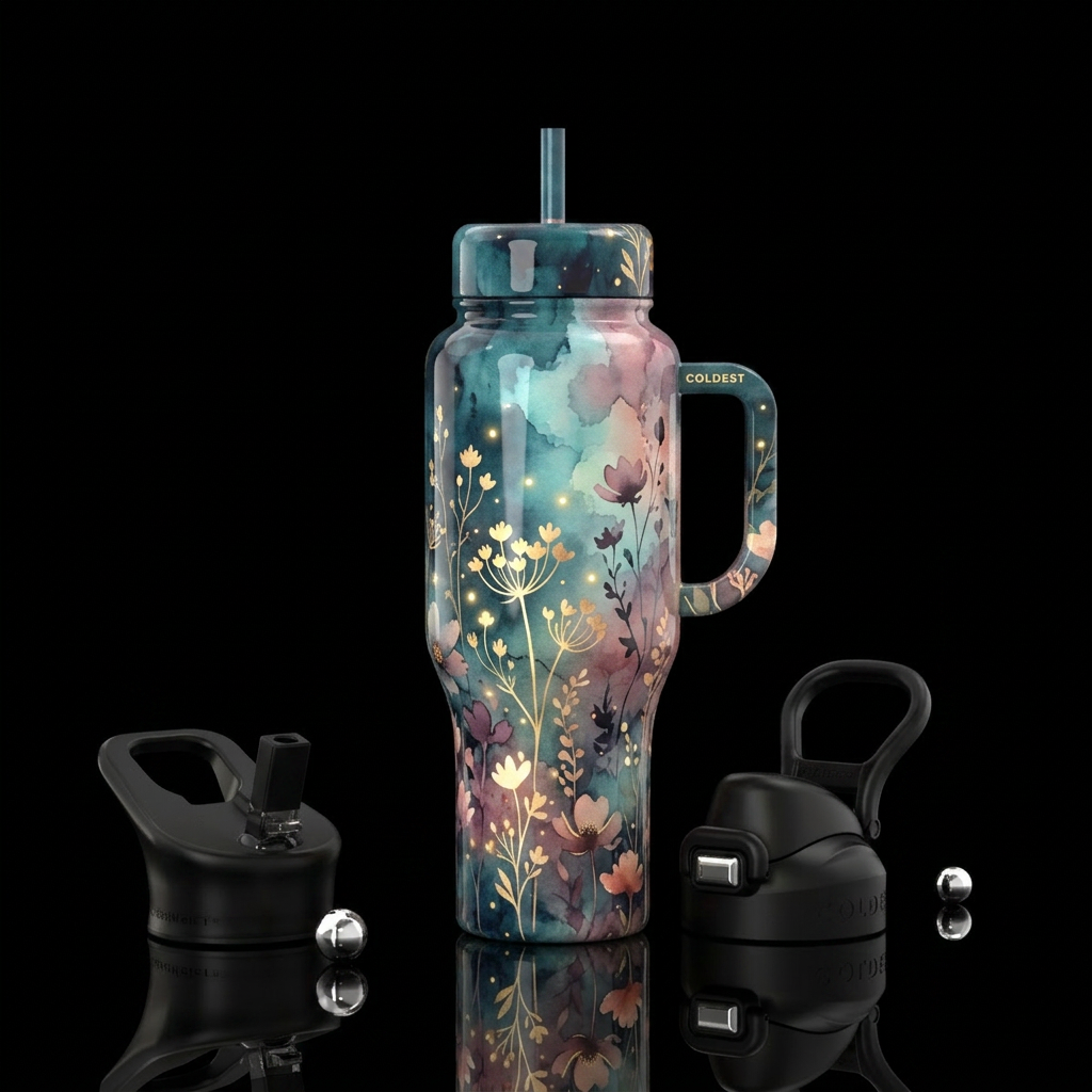 Misty Meadow water bottle design